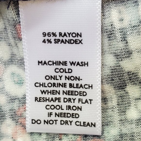 LOFT Outlet Soft Stretchy Ditsy Floral Short Ruffle Sleeve Top, Size M - Picture 11 of 12